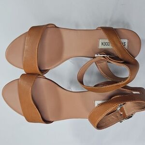 Steve Madden Brown Leather Women's Kemmy  Sandals  Size 10M
